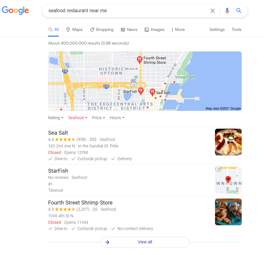 Google My Business Maps