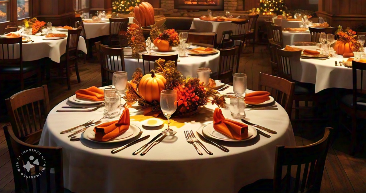 thanksgiving theme in a restaurant