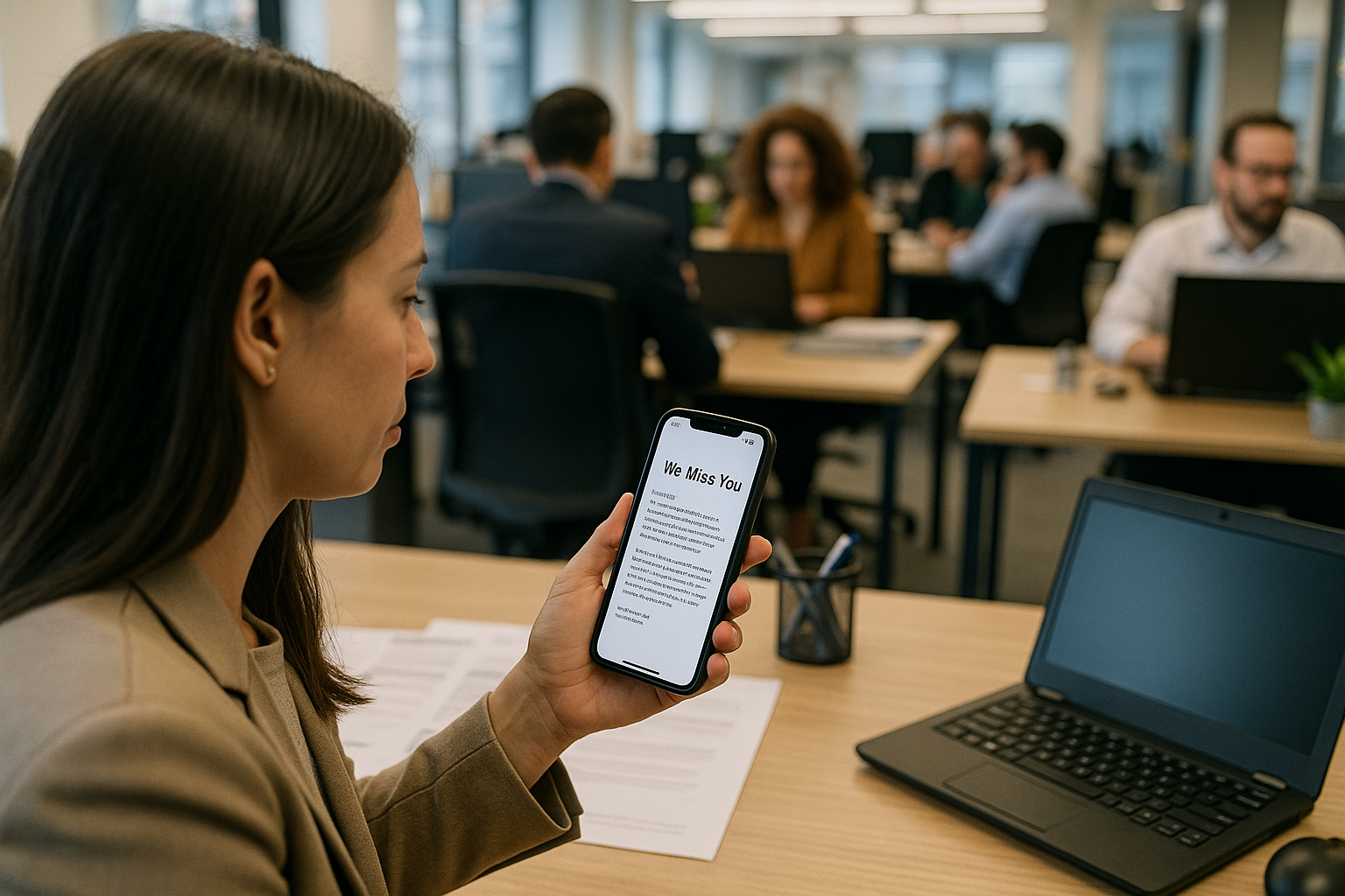 restaurant marketing message on cell phone