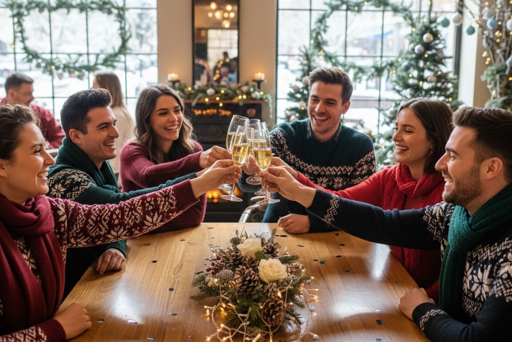 holiday season restaurant guests